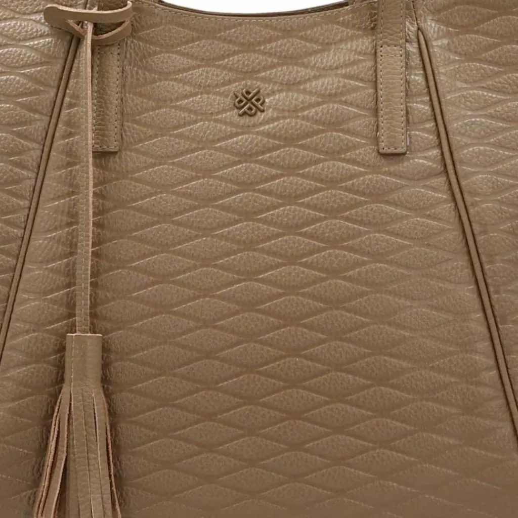 Discount Picard Lille Shopper Tasche Leder 43 cm taupe