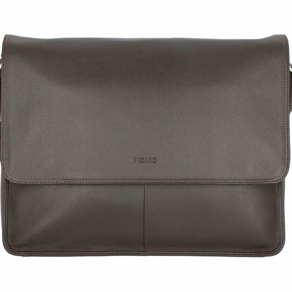 Picard Umhängetaschen<Milano Umhängetasche Leder 37 cm cafe