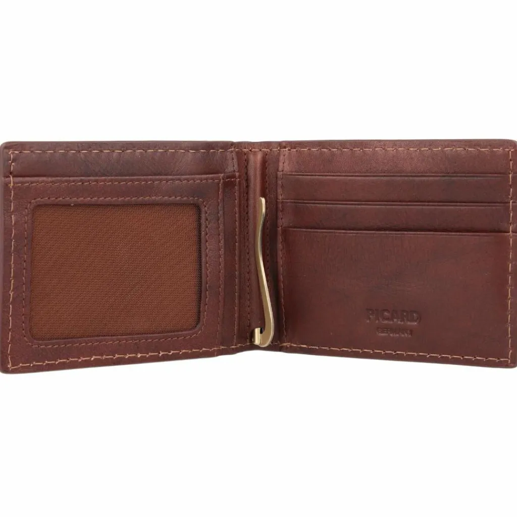 Picard Herrengeldbörsen Querformat<Toscana Geldbörse Leder 11 cm Geldscheinklammer kastanie