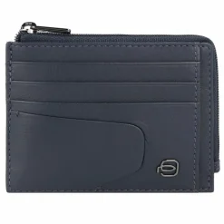 New Piquadro Akron Kreditkartenetui RFID Schutz Leder 11.5 cm blue