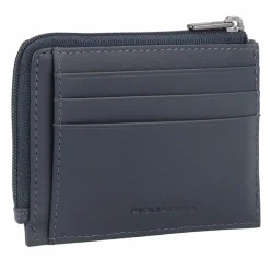 New Piquadro Akron Kreditkartenetui RFID Schutz Leder 11.5 cm blue