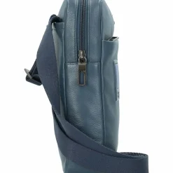 Piquadro Umhängetaschen<Akron Umhängetasche Leder 22 cm blau