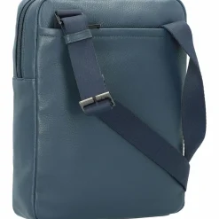 Piquadro Umhängetaschen<Akron Umhängetasche Leder 22 cm blau