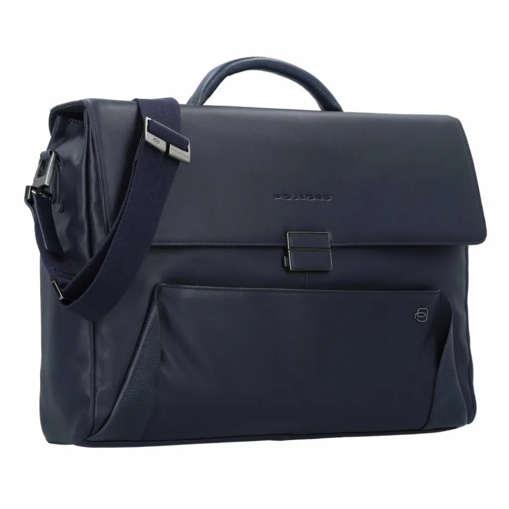 Online Piquadro Aktentasche Leder 42 cm Laptopfach night blue