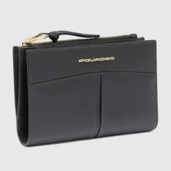 Piquadro Ashley Geldbörse Leder 14.5 cm black