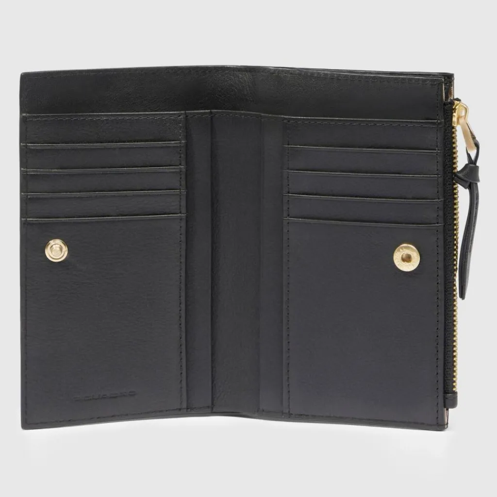 Piquadro Ashley Geldbörse Leder 14.5 cm black