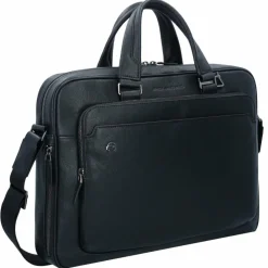 Piquadro Black Square Aktentasche Leder 40 cm Laptopfach