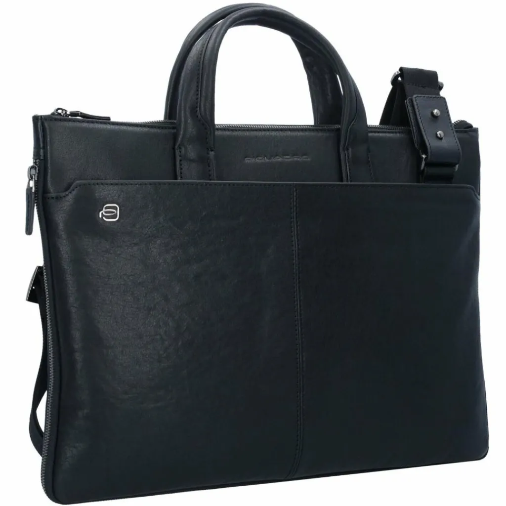 Piquadro Laptoptaschen|Aktentaschen<Black Square Aktentasche Leder 42 cm Laptopfach nero