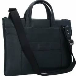 Piquadro Laptoptaschen|Aktentaschen<Black Square Aktentasche Leder 42 cm Laptopfach nero