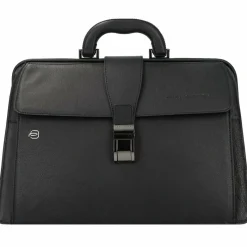 Sale Piquadro Square Aktentasche Leder 37 cm black