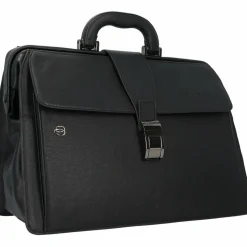 Sale Piquadro Square Aktentasche Leder 37 cm black