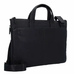 Piquadro Black Square Aktentasche Leder 42 cm Laptopfach