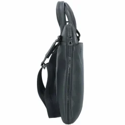 Clearance Piquadro Black Square Aktentasche Leder 42 cm Laptopfach blue4