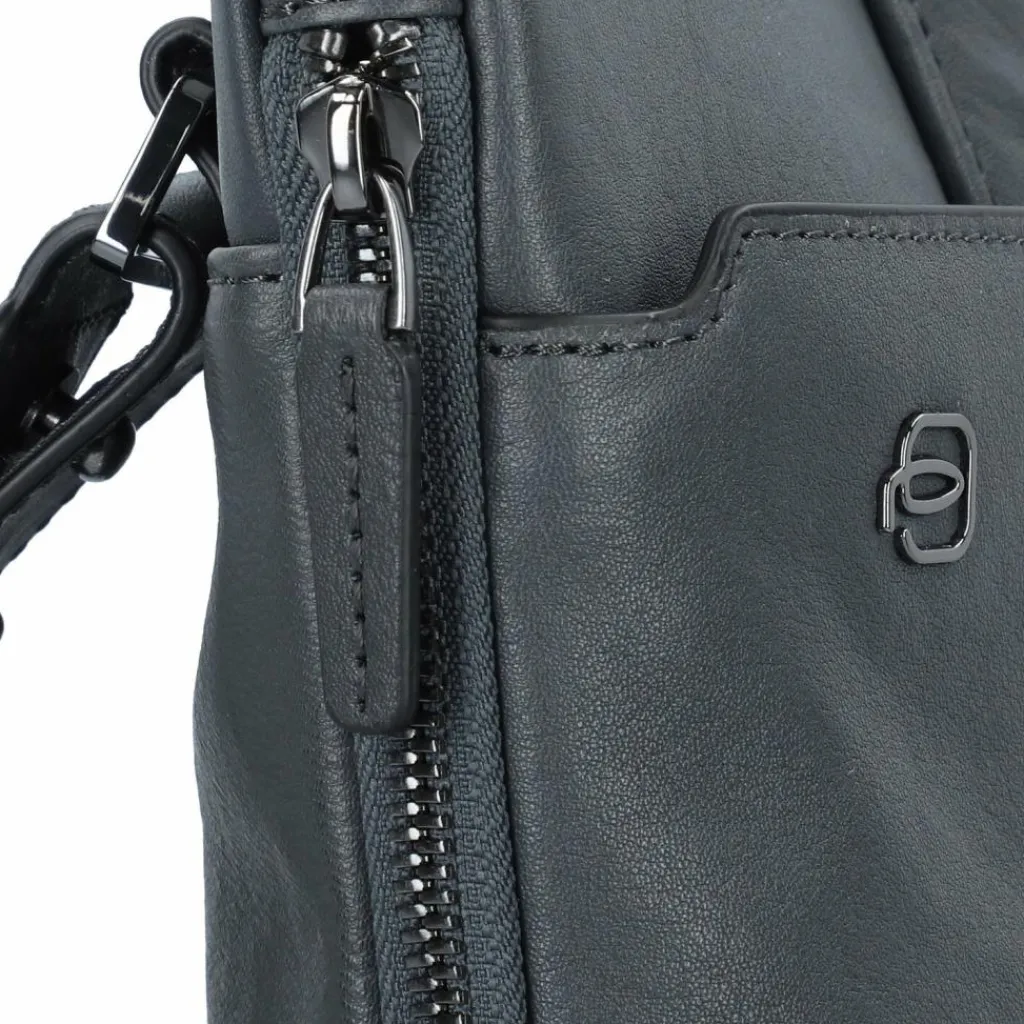 Clearance Piquadro Black Square Aktentasche Leder 42 cm Laptopfach blue4