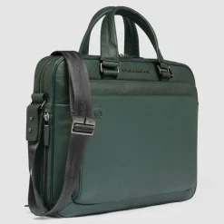 Piquadro Laptoptaschen|Aktentaschen<Black Square Aktentasche Leder 40 cm Laptopfach green