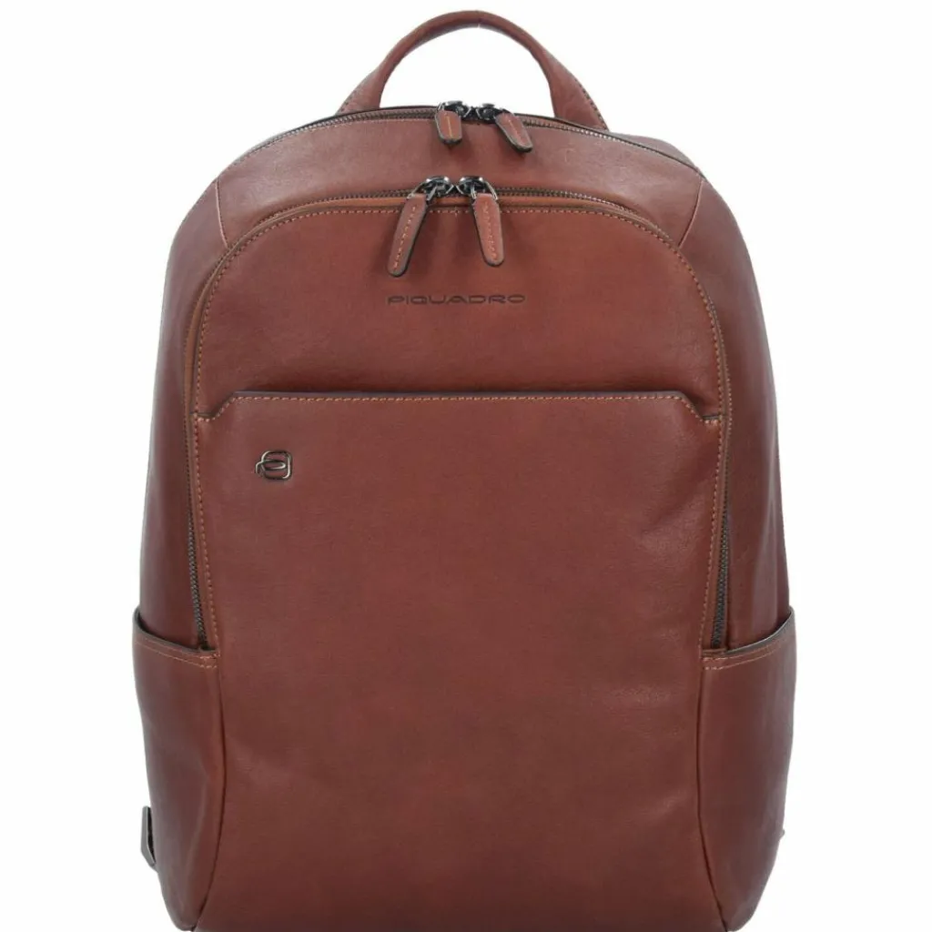 Piquadro Black Square Business Rucksack Leder 39 cm Laptopfach