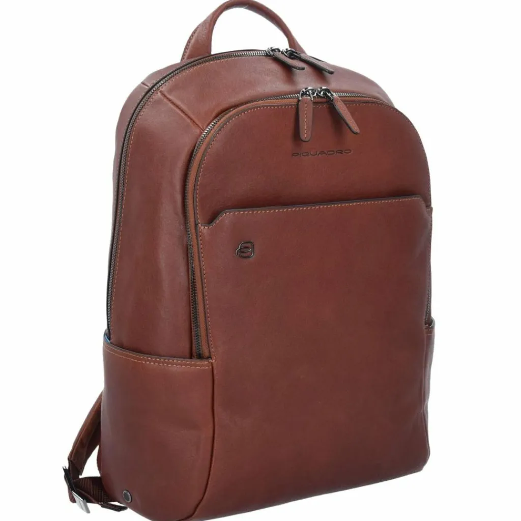 Piquadro Black Square Business Rucksack Leder 39 cm Laptopfach