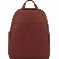 Piquadro Lederrucksäcke|Daypacks<Black Square Daypack Leder 36 cm Laptopfach leather