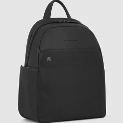 Piquadro Lederrucksäcke|Daypacks<Square Daypack Leder 36 cm Laptopfach black