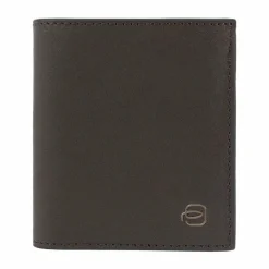 New Piquadro Black Square Geldbörse RFID Schutz Leder 8.5 cm dark brown
