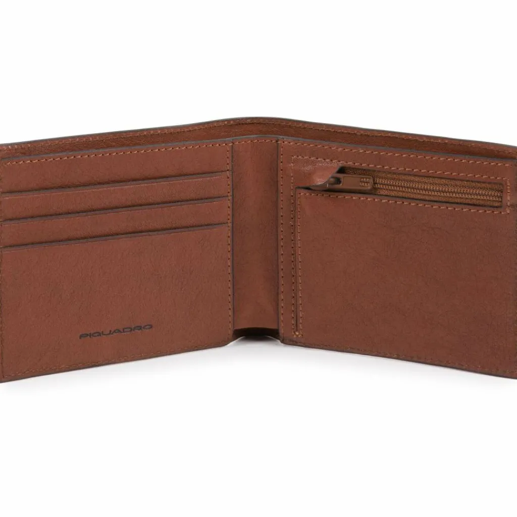 Herren Piquadro Black Square Geldbörse Leder 11 cm