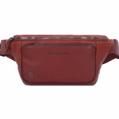 Piquadro Black Square Gürteltasche Leder 31 cm cuoio