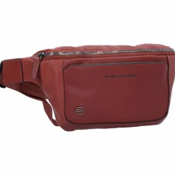 Piquadro Black Square Gürteltasche Leder 31 cm cuoio