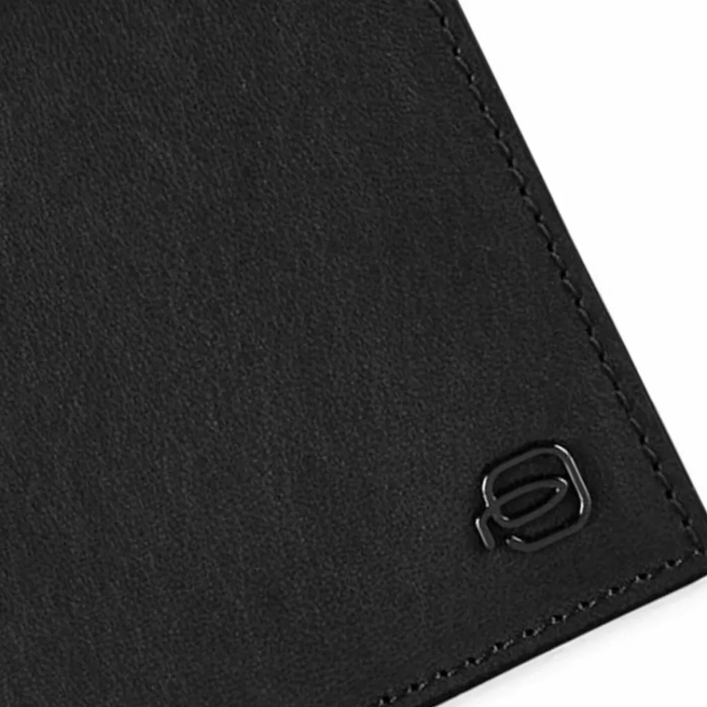 Discount Piquadro Square Kreditkartenetui RFID Schutz Leder 9 cm black