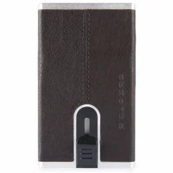 Clearance Piquadro Black Square Kreditkartenetui RFID Leder 6 cm dark brown