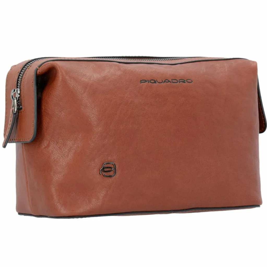 Piquadro Square Kulturbeutel Leder 23 cm