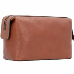 Piquadro Black Square Kulturbeutel Leder 23 cm cuoio