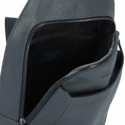 Outlet Piquadro Black Square Umhängetasche Leder 20 cm blue4