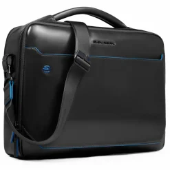 Piquadro Laptoptaschen|Aktentaschen<Blue Square Aktentasche Leder 39 cm Laptopfach black