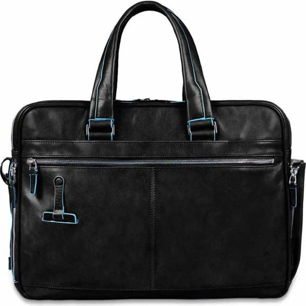 Piquadro Laptoptaschen|Aktentaschen<Blue Square Aktentasche Leder 41 cm Laptopfach schwarz