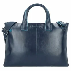 Sale Piquadro Blue Square Aktentasche Leder 42 cm Laptopfach nachtblau