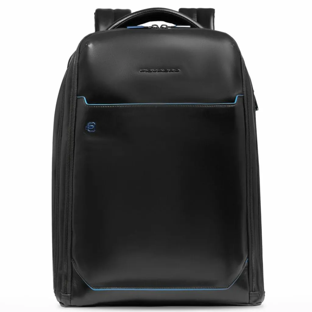 Piquadro Lederrucksäcke|Daypacks<Blue Square Daypack Leder 42 cm Laptopfach black