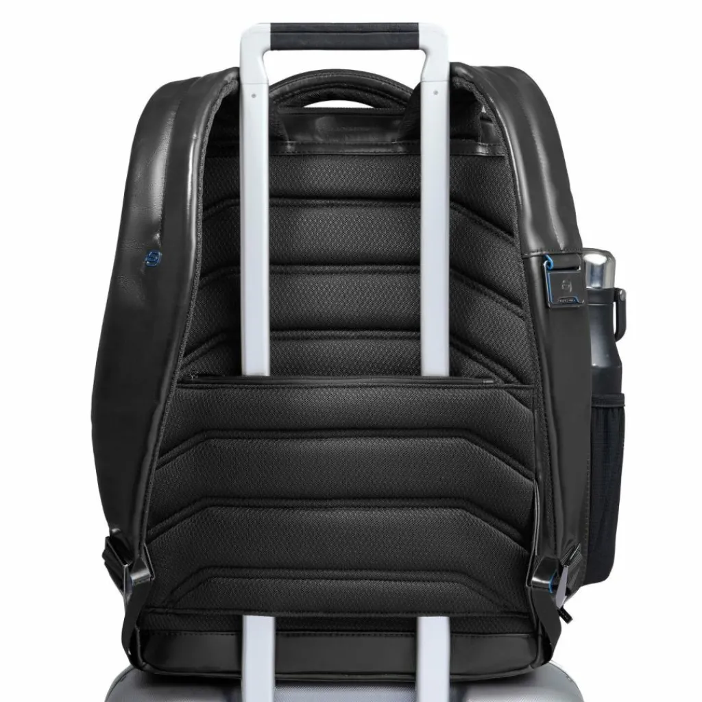 Piquadro Lederrucksäcke|Daypacks<Blue Square Daypack Leder 42 cm Laptopfach black