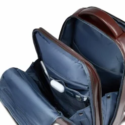 Piquadro Lederrucksäcke|Daypacks<Blue Square Daypack Leder 42 cm Laptopfach mahogany