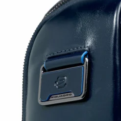 Outlet Piquadro Square Daypack Leder 29 cm Laptopfach blue
