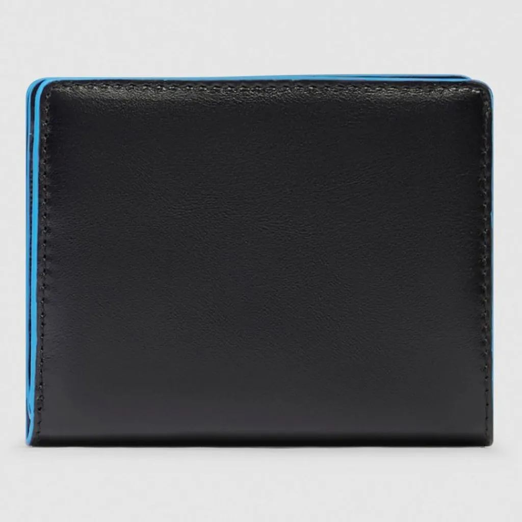 Damen Piquadro Blue Square Geldbörse RFID Schutz Leder 11 cm