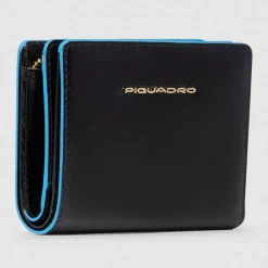 Damen Piquadro Blue Square Geldbörse RFID Schutz Leder 11 cm