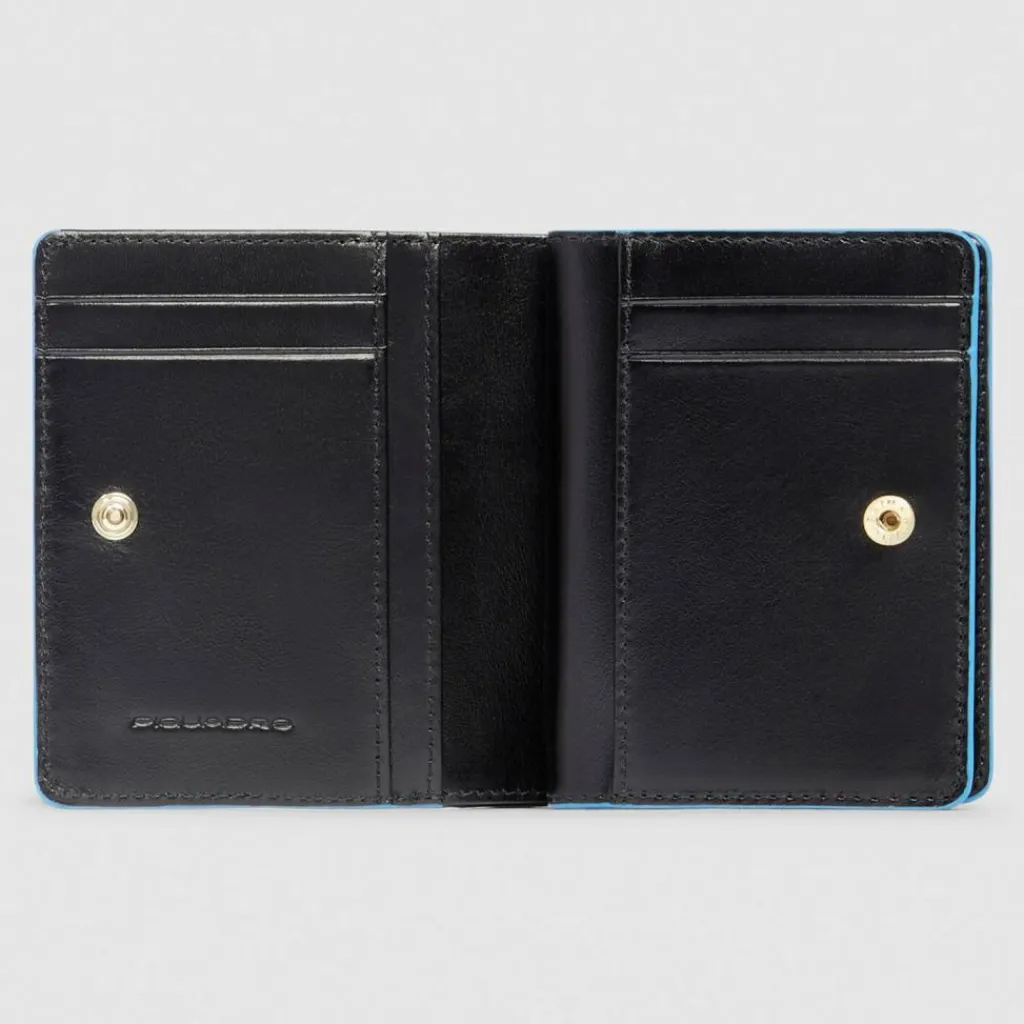 Damen Piquadro Blue Square Geldbörse RFID Schutz Leder 11 cm