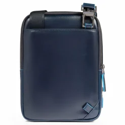 Sale Piquadro Square Mini Bag Umhängetasche Leder 17 cm blue