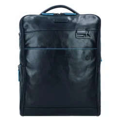 Piquadro Blue Square Revamp Business-Rucksack Leder 41 cm Laptopfach night blue