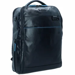 Piquadro Blue Square Revamp Business-Rucksack Leder 41 cm Laptopfach night blue