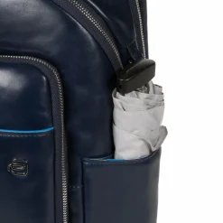 Piquadro Lederrucksäcke|Daypacks<Square Revamp Rucksack RFID Leder 39 cm Laptopfach blue