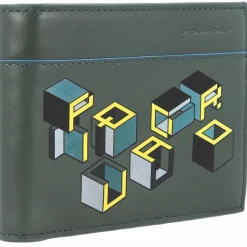 Piquadro Herrengeldbörsen Querformat<Blue Square Revamp Geldbörse RFID Leder 13 cm green-yellow-graphic