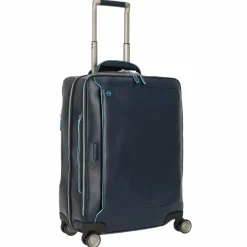 Piquadro Weichgepäck Kabinengepäck|4-Rollen Kabinentrolleys<Blue Square 4-Rollen Kabinentrolley Leder 55 cm Laptopfach night blue