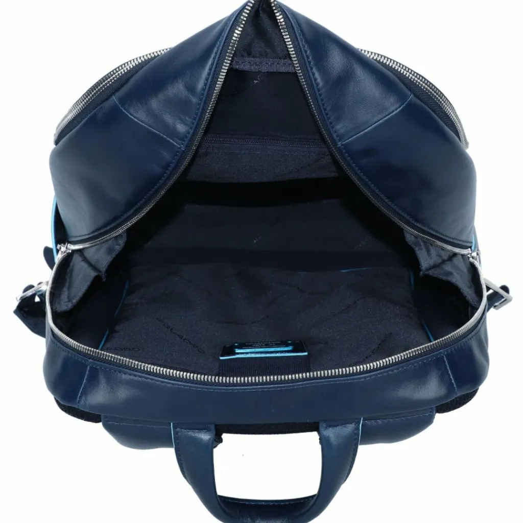 Piquadro Square Rucksack Leder 43 cm Laptopfach blue