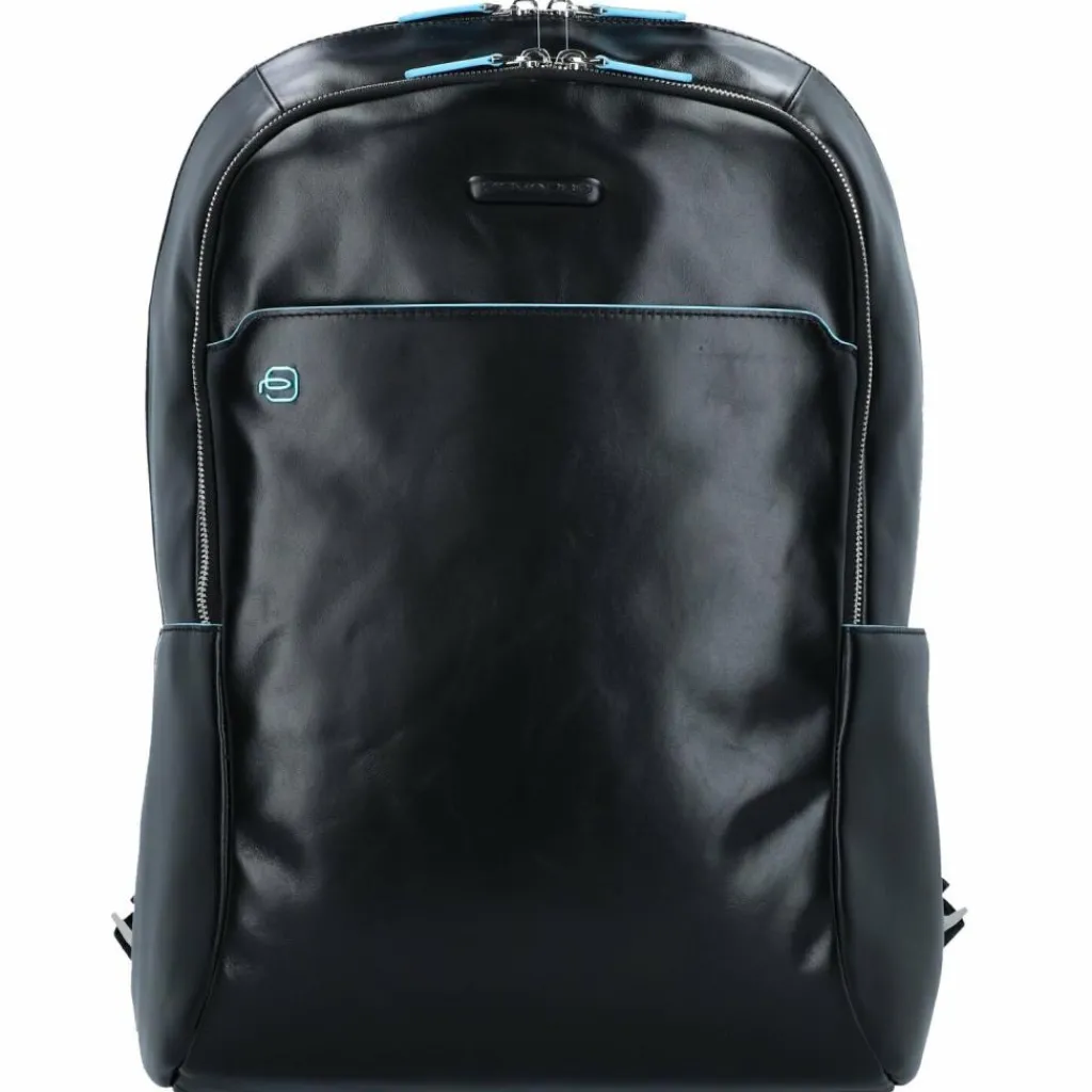 Hot Piquadro Blue Square Rucksack Leder 43 cm Laptopfach black